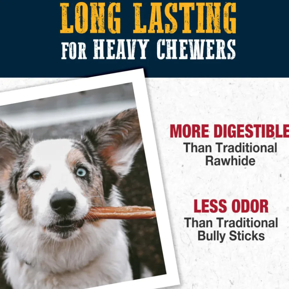 Cadet Bully Hide Sticks All-Natural Chews for Dogs, Large