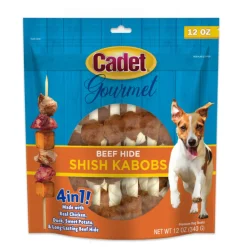 Cadet Gourmet Beef Hide Shish Kabob Dog Treats