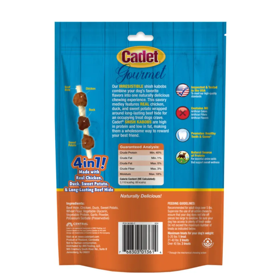 Cadet Gourmet Beef Hide Shish Kabob Dog Treats