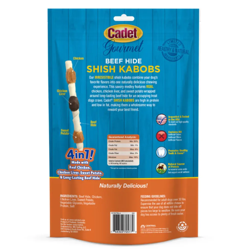 Cadet Gourmet Beef Hide X-LARGE Shish Kabob Dog Treats