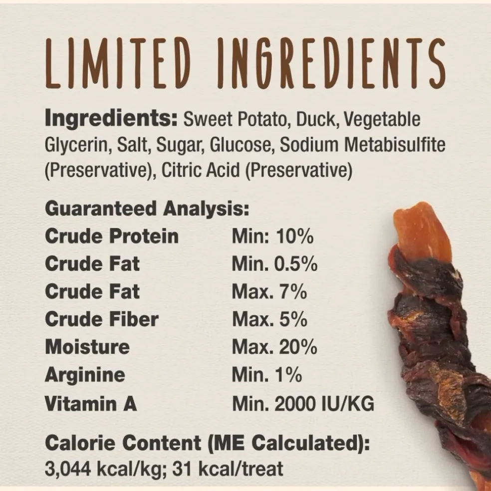 Cadet Gourmet Sweet Potato & Duck Wrapped Treats for Dogs