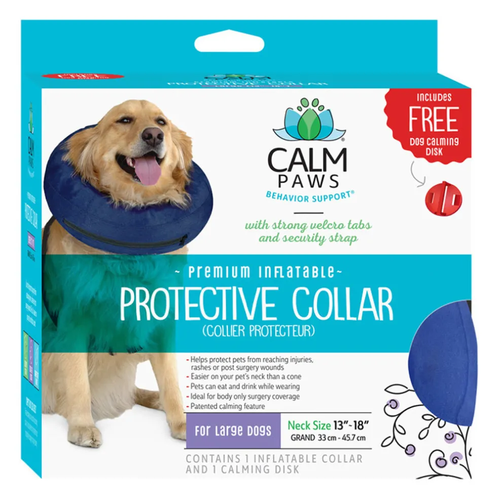 Calm Paws Inflatable Protective Collar for Dogs & Cats
