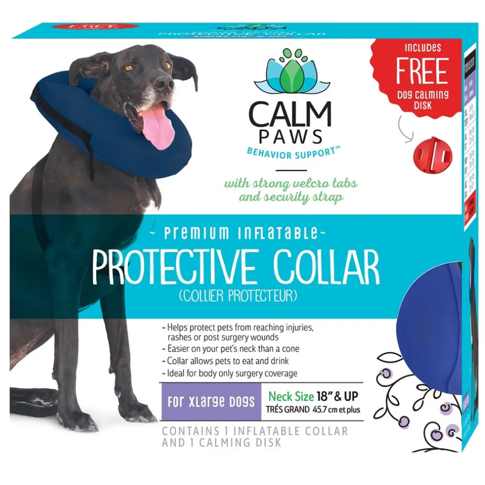 Calm Paws Inflatable Protective Collar for Dogs & Cats