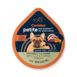 CANIDAE PURE Goodness Petite Small Breed Grain-Free Canned Dog Food Minced w/ Duck & Pumpkin, 3.5-oz case of 12