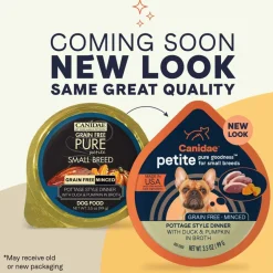 CANIDAE PURE Goodness Petite Small Breed Grain-Free Canned Dog Food Minced w/ Duck & Pumpkin, 3.5-oz case of 12