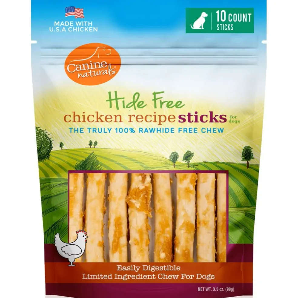 Canine Naturals Hide Free Chicken Recipe Sticks Dog Treats