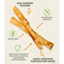 Canine Naturals Hide Free Chicken Recipe Sticks Dog Treats