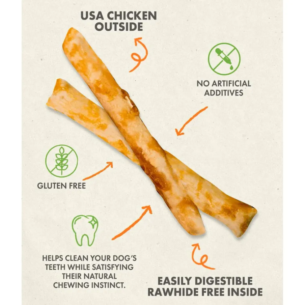 Canine Naturals Hide Free Chicken Recipe Sticks Dog Treats