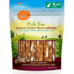 Canine Naturals Hide Free Peanut Butter Flavor Sticks Treats For Dogs