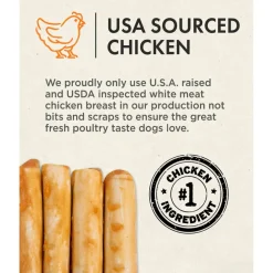 Canine Naturals RawHide-Free Chicken Recipe Rolls Dog Treats (2 Medium Rolls)