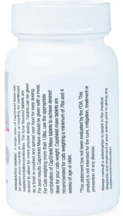 CapShield Maxx Flea Protection Supplement for Cats 7-15 lb (6 tablets)