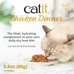 Catit Chicken Dinner with Beef & Pumpkin Wet Cat Food, 2.8-oz
