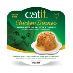Catit Chicken Dinner with Salmon & Carrot Wet Cat Food (2.8 oz)