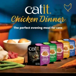 Catit Chicken Dinner with Salmon & Carrot Wet Cat Food (2.8 oz)