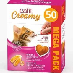 Catit Creamy Chicken & Shrimp Flavor Lickable Treats For Cats