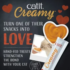 Catit Creamy Chicken & Shrimp Flavor Lickable Treats For Cats