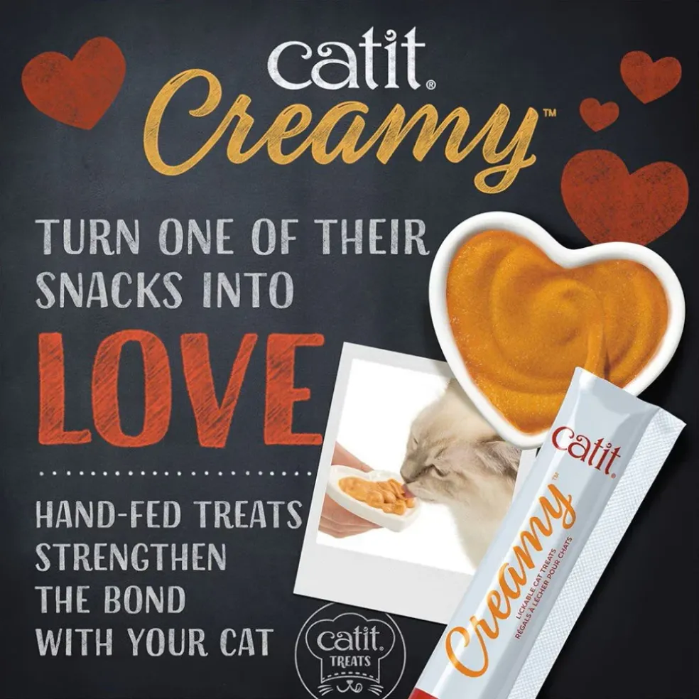 Catit Creamy Chicken & Shrimp Flavor Lickable Treats For Cats