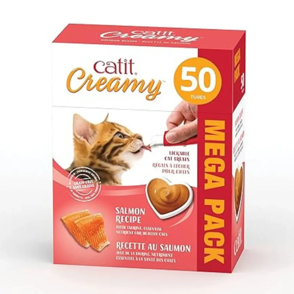 Catit Creamy Lickable Cat Treats, 0.5-oz tubes