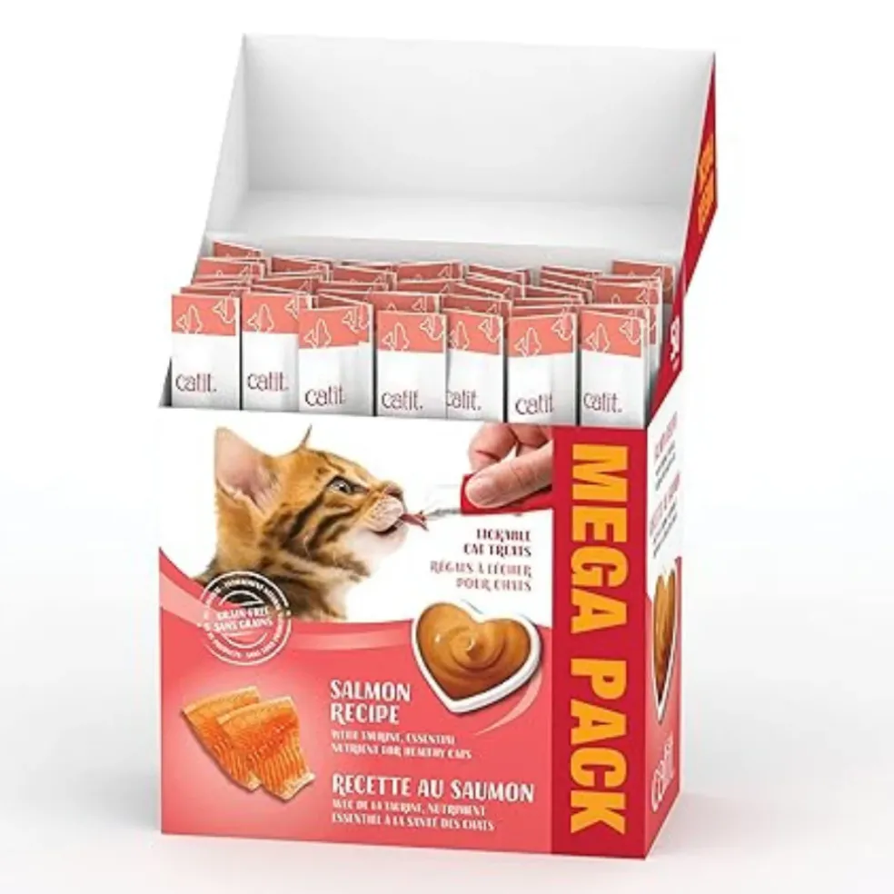 Catit Creamy Lickable Cat Treats, 0.5-oz tubes
