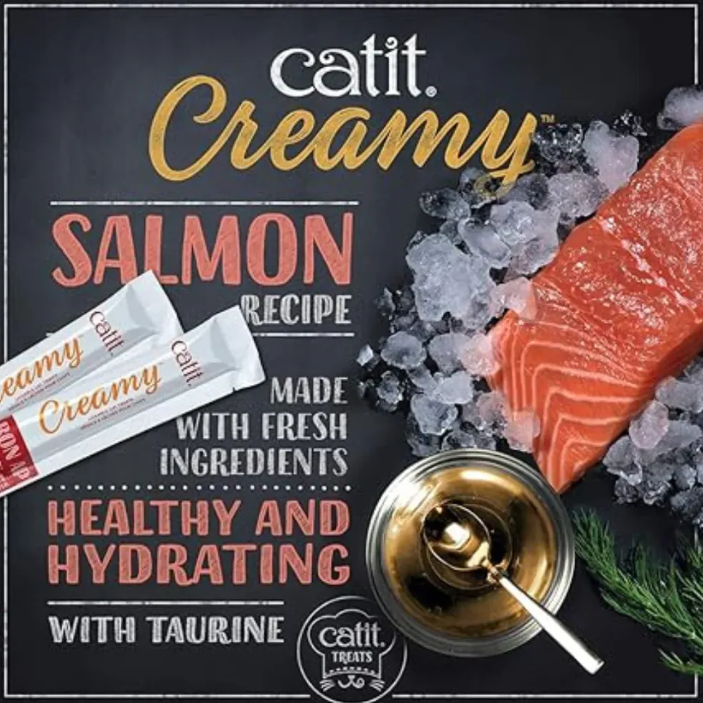 Catit Creamy Lickable Cat Treats, 0.5-oz tubes