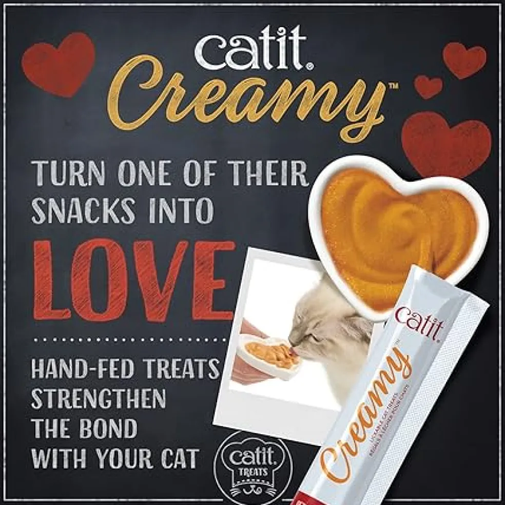 Catit Creamy Lickable Cat Treats, 0.5-oz tubes
