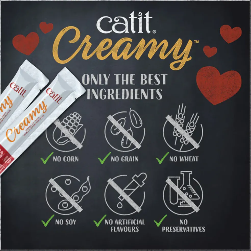 Catit Creamy Superfood Salmon Recipe with Quinoa & Spirulina Lickable Treats for Cats