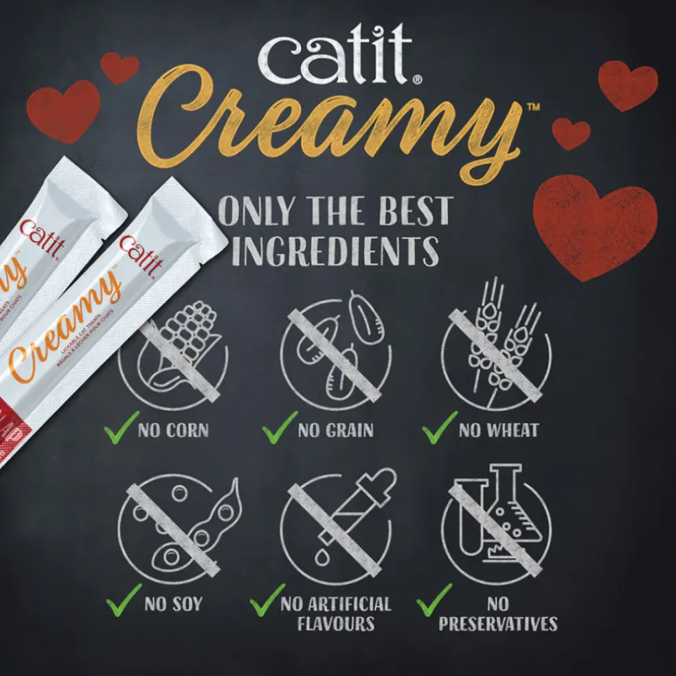 Catit Creamy Superfood Tuna Recipe with Coconut & Wakame Lickable Treats for Cats