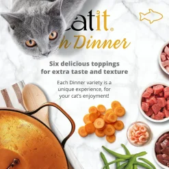 Catit Fish Dinner with Salmon & Green Beans Wet Cat Food (2.8 oz)