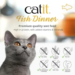 Catit Fish Dinner with Tuna & Carrot, 2.8-oz