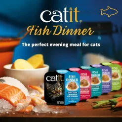 Catit Fish Dinner with Tuna & Carrots Wet Cat Food (2.8 oz)