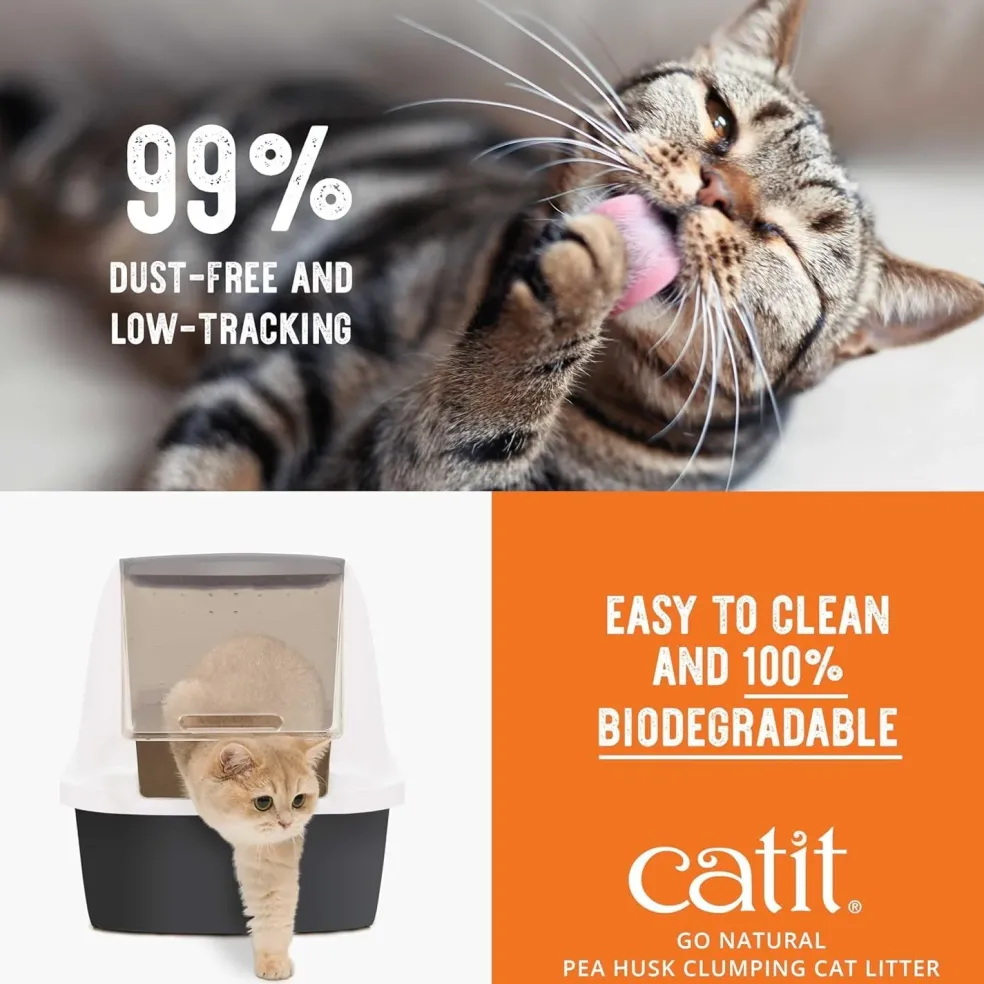 Catit Go Natural! Pea Husk Clumping Cat Litter