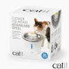 Catit LED Stainless Steel Top Flower Drinking Fountain for Cats