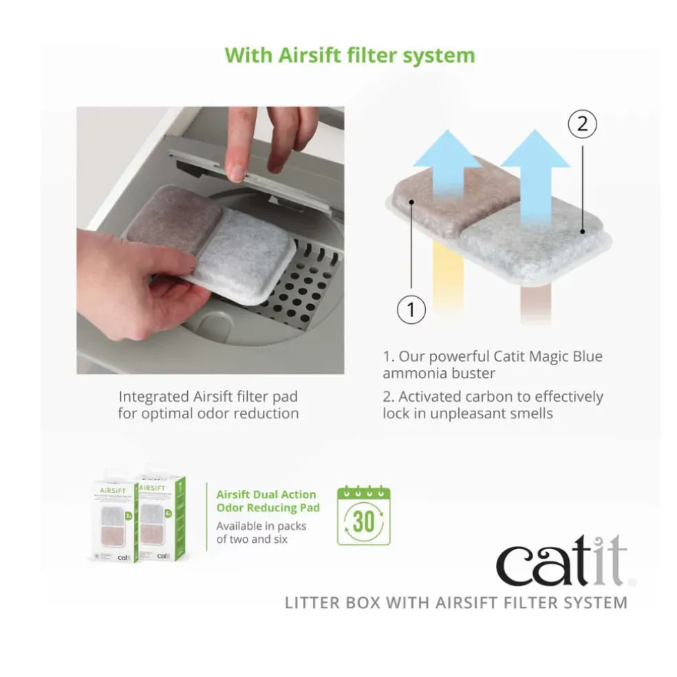 Catit SmartSift Cat Litter Box with Airsift Filter System