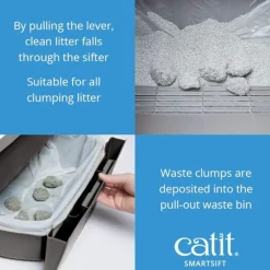 Catit Smartsift Easy Scoop Automatic Sifting Cat Litter Box
