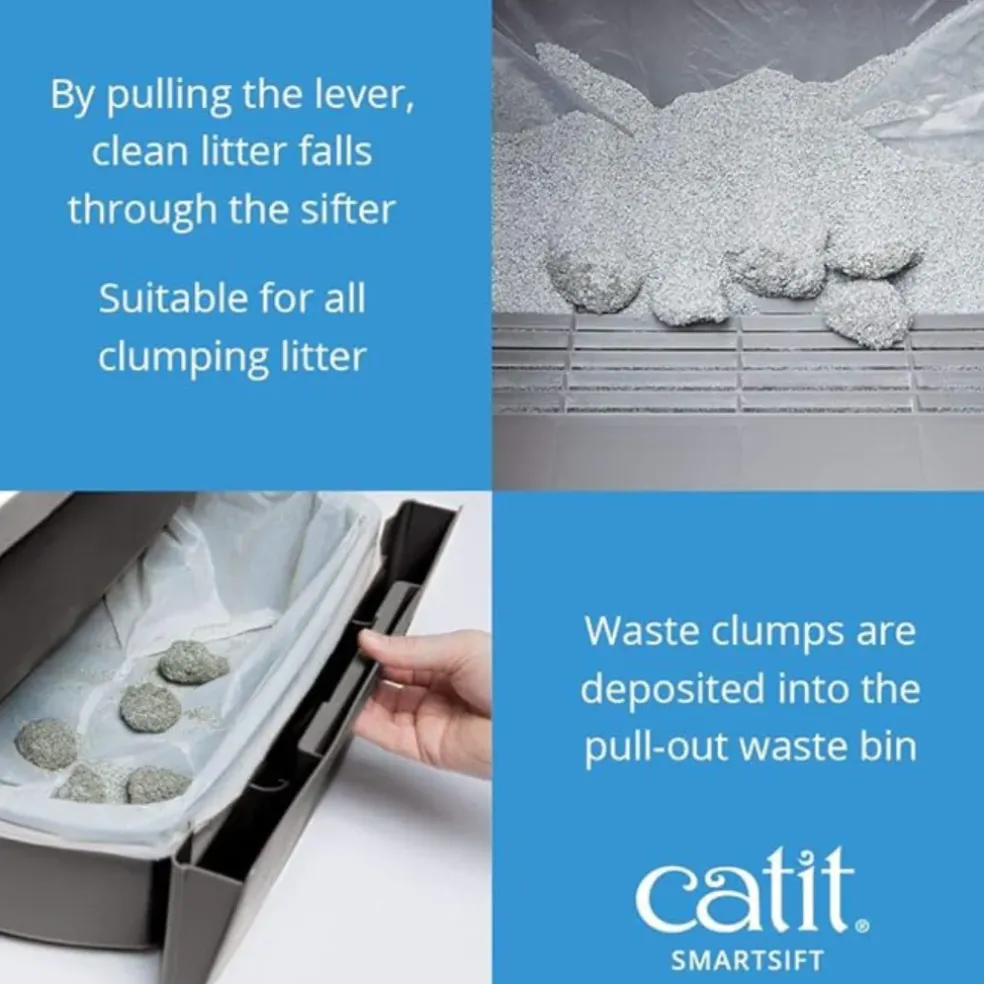 Catit Smartsift Easy Scoop Automatic Sifting Cat Litter Box