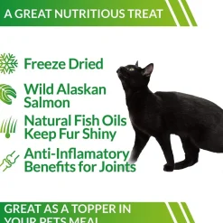 Cat-Man-Doo Life Essentials Freeze-Dried Wild Alaskan Salmon Treats For Cats & Dogs