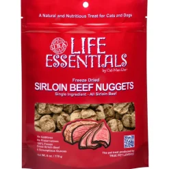 Cat-Man-Doo Life Essentials Freeze-Dried Sirloin Beef Nuggets Treats For Cats & Dogs