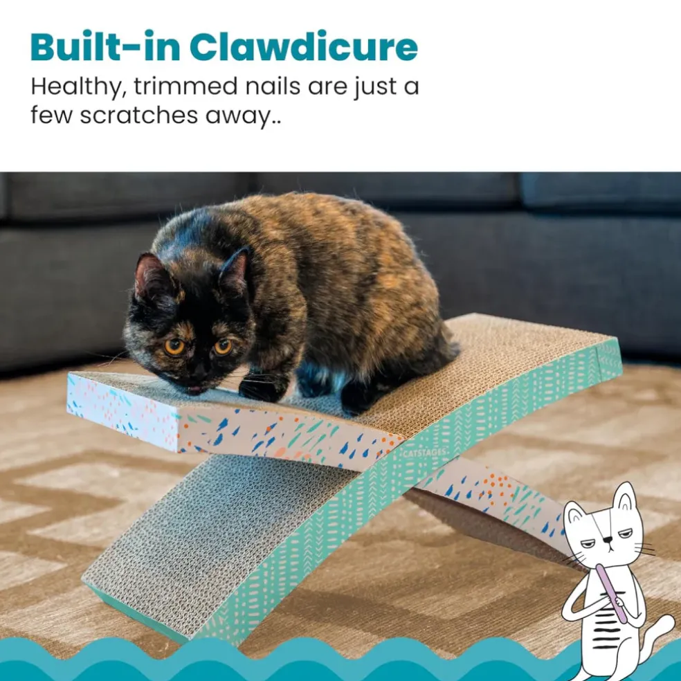 Catstages Easy Life Hammock Scratcher with Catnip For Cats