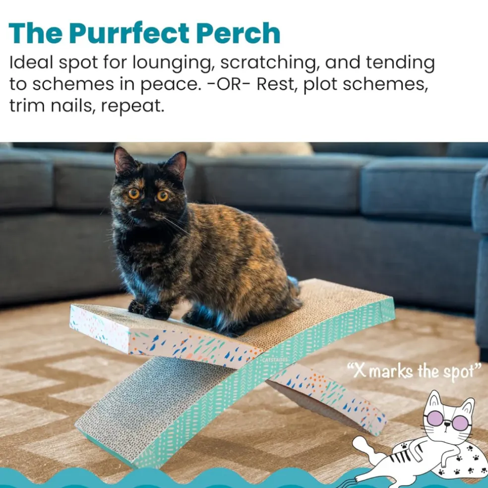 Catstages Easy Life Hammock Scratcher with Catnip For Cats