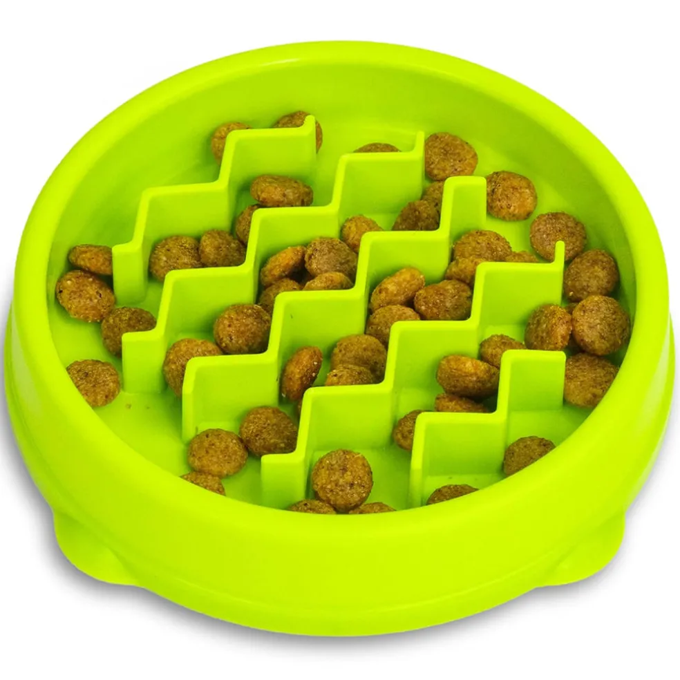 Catstages Kitty Slow Feeder, Green