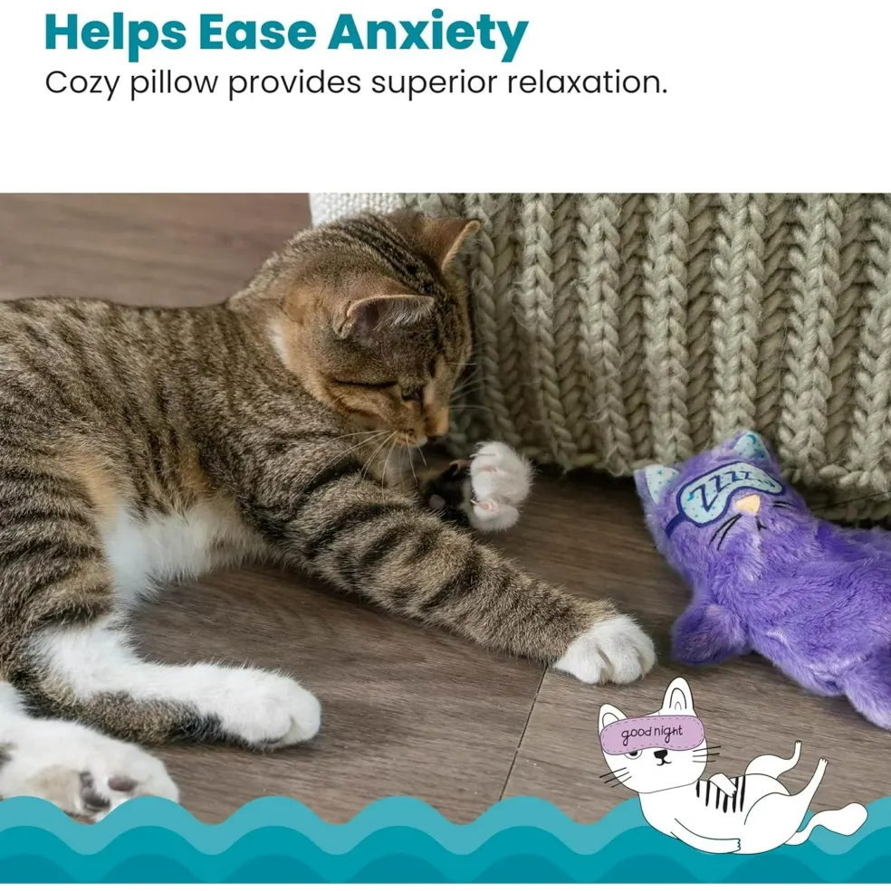 Catstages Purr Pillow Plush Cat Toy, Violet