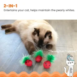 Catstages Straw-Babies Catnip Dental Cat Toys- 3 count