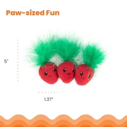 Catstages Straw-Babies Catnip Dental Cat Toys- 3 count