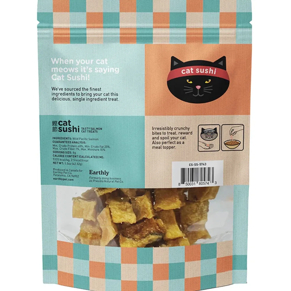 Cat Sushi Sake Wild Pacific Salmon Air Dried Cat Treats (1.5 oz)