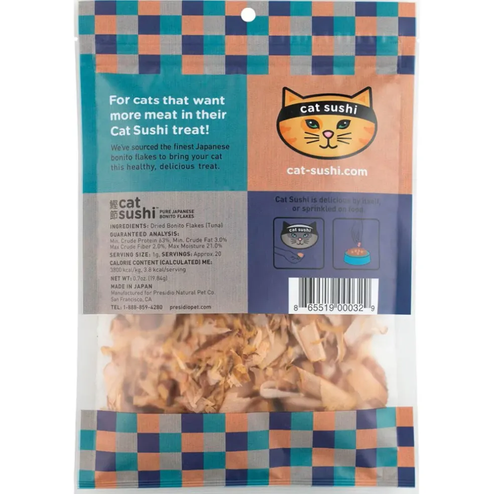 Cat Sushi THICK CUT Pure Japanese Bonito Flakes Treats for Cats (0.7 oz)