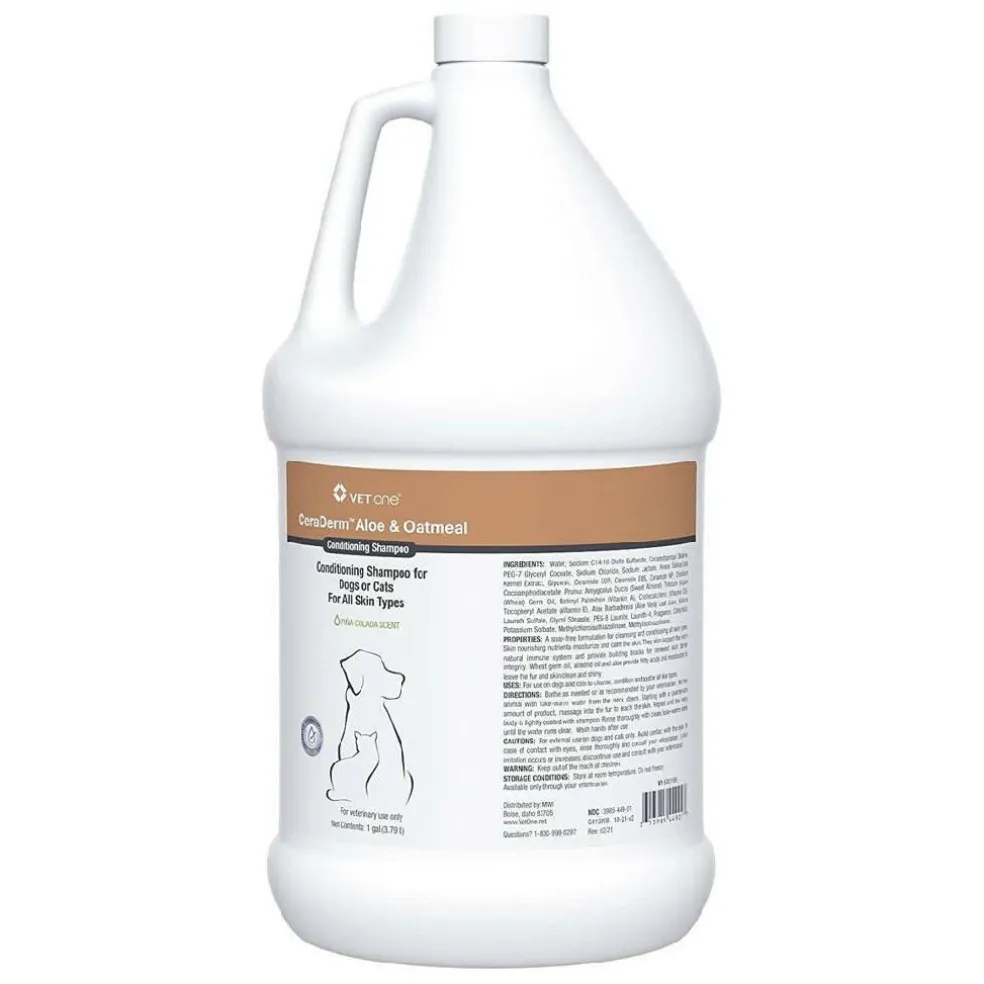 CeraDerm Aloe & Oatmeal Conditioning Shampoo for Dogs & Cats