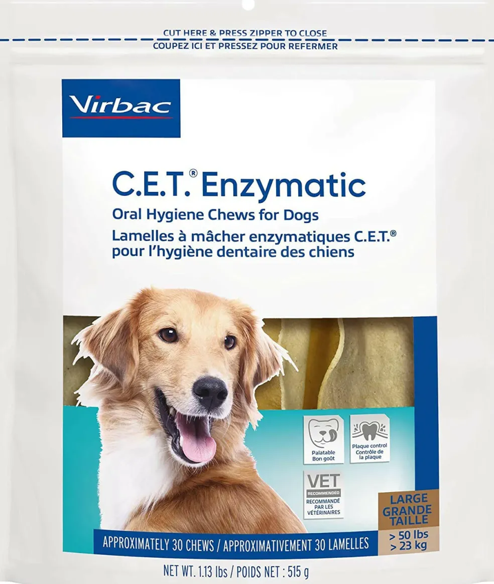 C.E.T. Enzymatic Dental Chews for Large Dogs Over 50 lbs