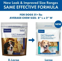 C.E.T. Enzymatic Dental Chews for Large Dogs Over 50 lbs
