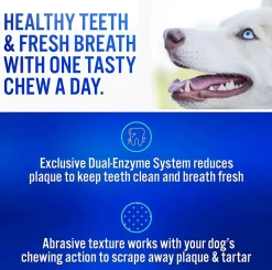 C.E.T. Enzymatic Dental Chews for Large Dogs Over 50 lbs