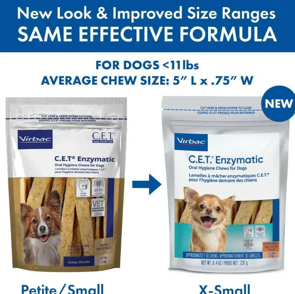 C.E.T. Enzymatic Dental Chews for Extra Small Dogs Under 11 lbs
